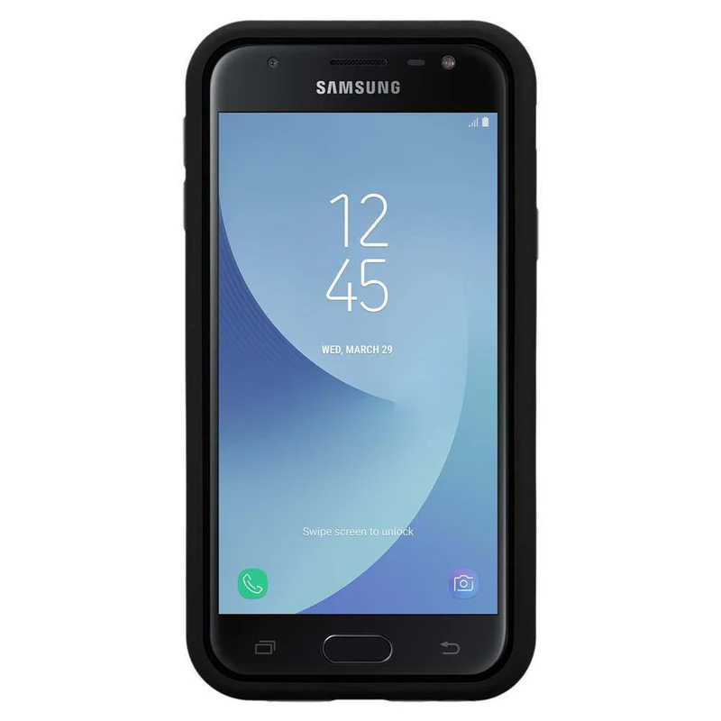 Cadorabo Hülle kompatibel mit Samsung Galaxy J3 2017 Hybrid Schutzhülle mit TPU Silikon Innenseite und 2teiliger Kunststoff Außenseite