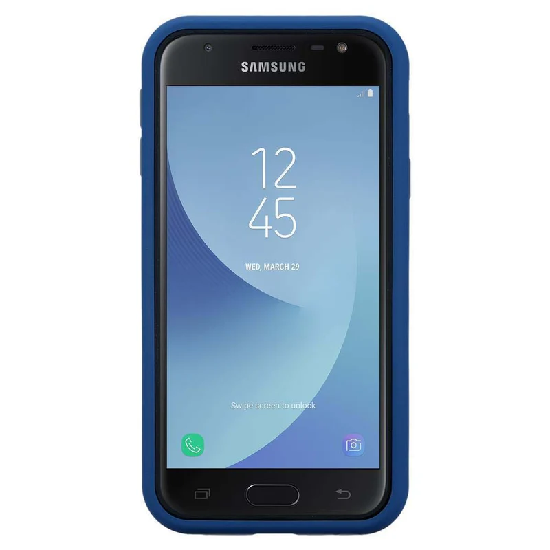 Cadorabo Hülle kompatibel mit Samsung Galaxy J3 2017 Hybrid Schutzhülle mit TPU Silikon Innenseite und 2teiliger Kunststoff Außenseite