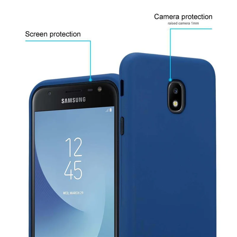 Cadorabo Hülle kompatibel mit Samsung Galaxy J3 2017 Hybrid Schutzhülle mit TPU Silikon Innenseite und 2teiliger Kunststoff Außenseite