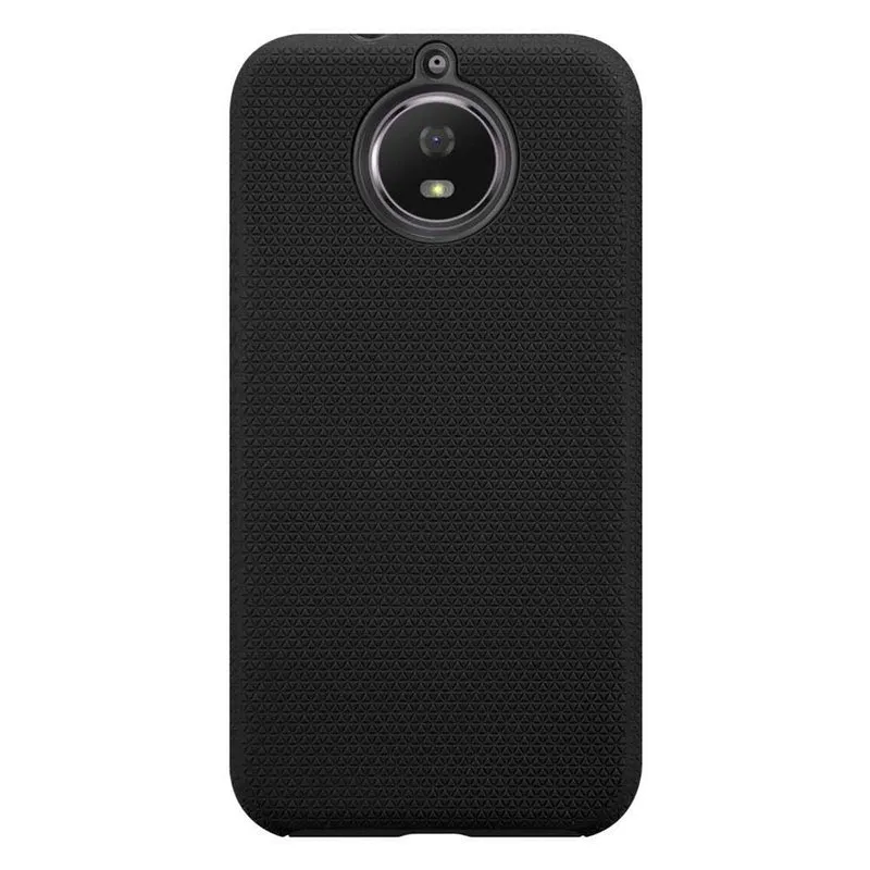 Cadorabo Hülle kompatibel mit Motorola MOTO G5S Outdoor Hybrid Schutzhülle mit extra Grip Anti Rutsch Oberfläche im Triangle Design aus Silikon und Kunststoff