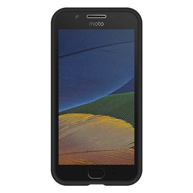 Cadorabo Hülle kompatibel mit Motorola MOTO G5 Outdoor Hybrid Schutzhülle mit extra Grip Anti Rutsch Oberfläche im Triangle Design aus Silikon und Kunststoff