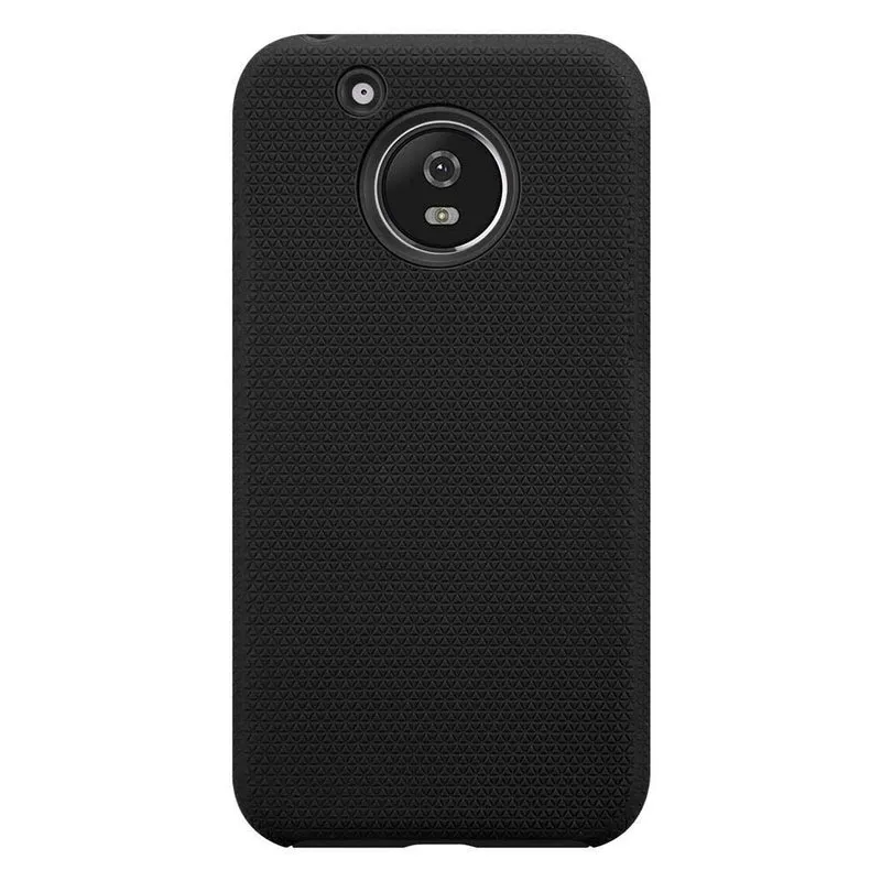 Cadorabo Hülle kompatibel mit Motorola MOTO G5 Outdoor Hybrid Schutzhülle mit extra Grip Anti Rutsch Oberfläche im Triangle Design aus Silikon und Kunststoff