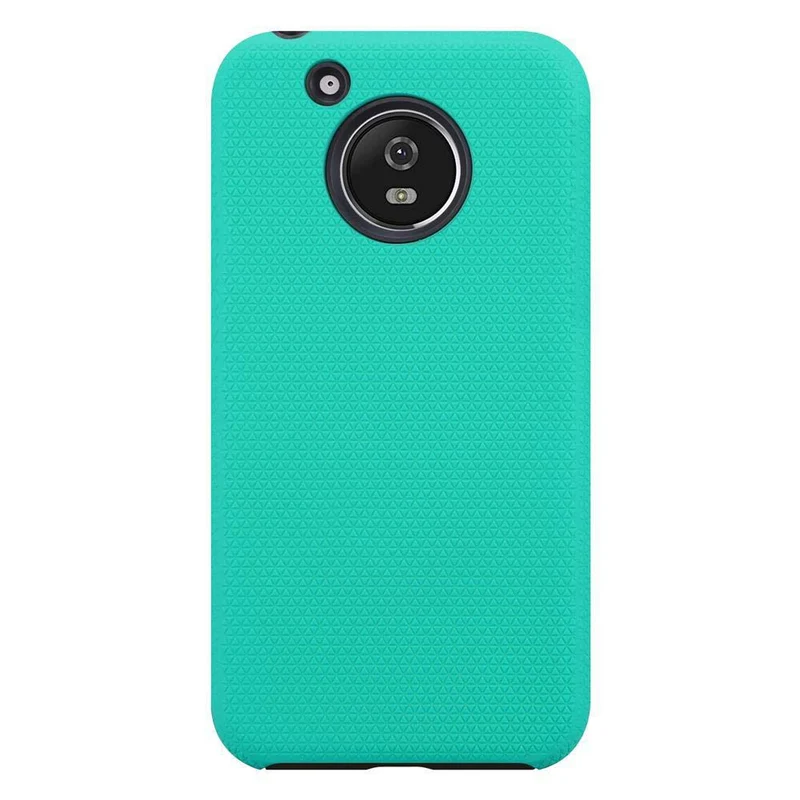 Cadorabo Hülle kompatibel mit Motorola MOTO G5 Outdoor Hybrid Schutzhülle mit extra Grip Anti Rutsch Oberfläche im Triangle Design aus Silikon und Kunststoff