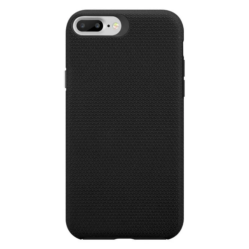 Cadorabo Hülle kompatibel mit Apple iPhone 6 PLUS / 6S PLUS / 7 PLUS / 7S PLUS / 8 PLUS Outdoor Hybrid Schutzhülle mit extra Grip Anti Rutsch Oberfläche im Triangle Design aus Silikon und Kunststoff