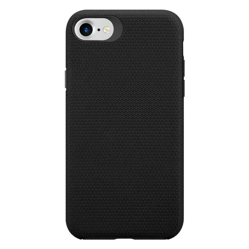 Cadorabo Hülle kompatibel mit Apple iPhone 6 / 6S / 7 / 7S / 8 / SE 2020 Outdoor Hybrid Schutzhülle mit extra Grip Anti Rutsch Oberfläche im Triangle Design aus Silikon und Kunststoff