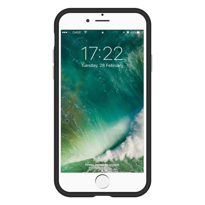 Cadorabo Hülle kompatibel mit Apple iPhone 6 / 6S / 7 / 7S / 8 / SE 2020 Outdoor Hybrid Schutzhülle mit extra Grip Anti Rutsch Oberfläche im Triangle Design aus Silikon und Kunststoff