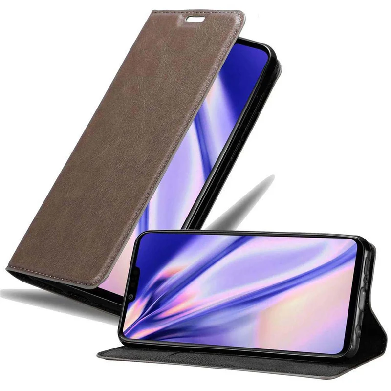 Cadorabo Hülle kompatibel mit LG G8 ThinQ Schutzhülle mit Magnetverschluss, Standfunktion und Kartenfach