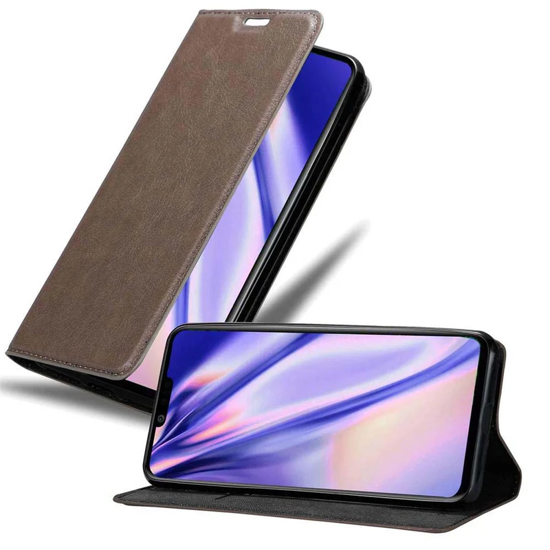 Cadorabo Hülle kompatibel mit LG G8 Schutzhülle mit Magnetverschluss, Standfunktion und Kartenfach