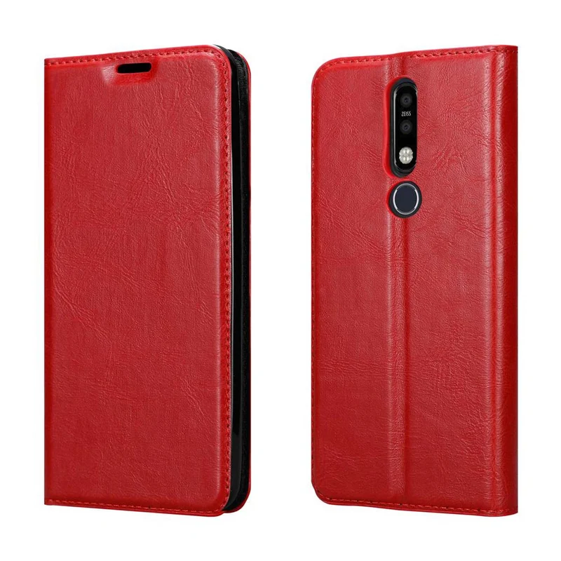 Cadorabo Hülle kompatibel mit Nokia 8,1 Schutzhülle mit Magnetverschluss, Standfunktion und Kartenfach