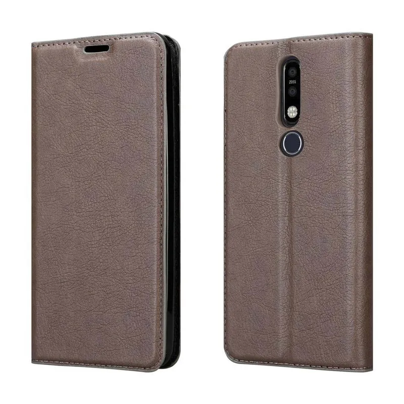 Cadorabo Hülle kompatibel mit Nokia 8,1 Schutzhülle mit Magnetverschluss, Standfunktion und Kartenfach