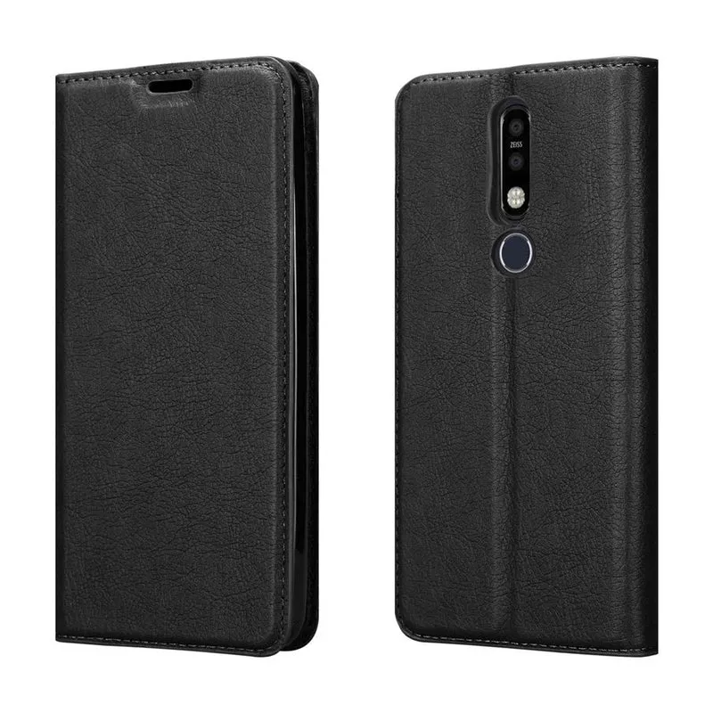 Cadorabo Hülle kompatibel mit Nokia 8,1 Schutzhülle mit Magnetverschluss, Standfunktion und Kartenfach