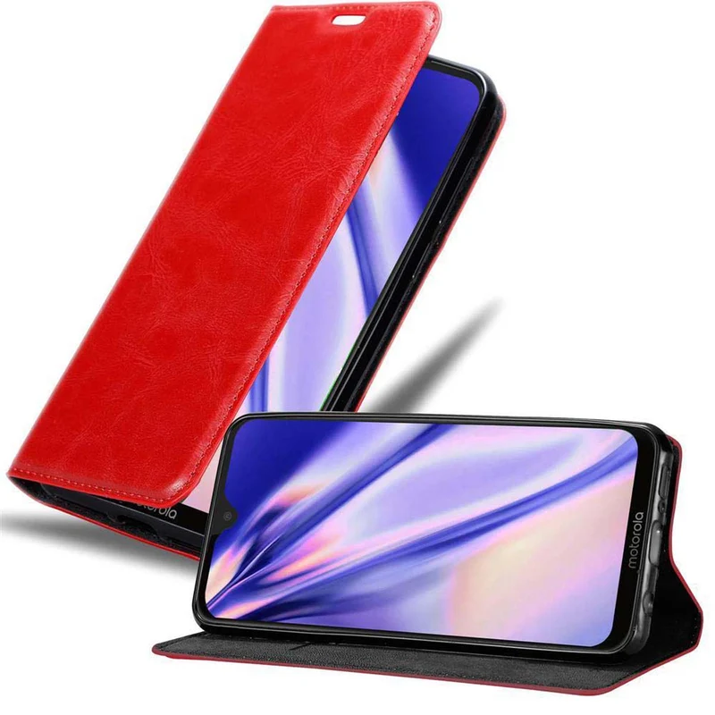 Cadorabo Hülle kompatibel mit Motorola MOTO G7 / G7 PLUS Schutzhülle mit Magnetverschluss, Standfunktion und Kartenfach