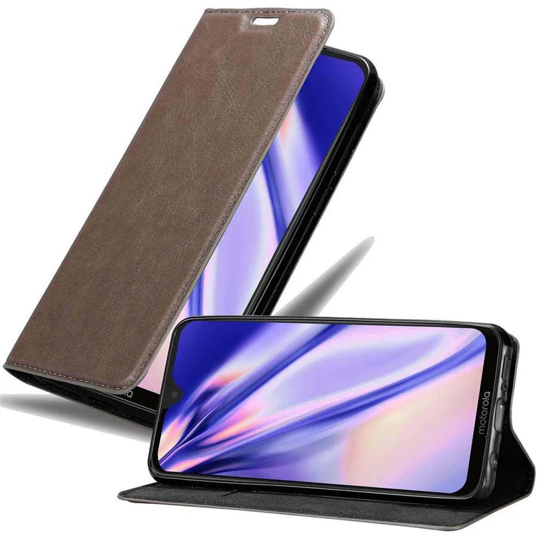 Cadorabo Hülle kompatibel mit Motorola MOTO G7 / G7 PLUS Schutzhülle mit Magnetverschluss, Standfunktion und Kartenfach