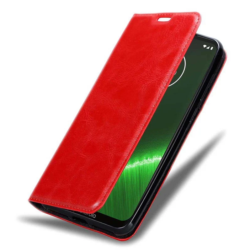 Cadorabo Hülle kompatibel mit Motorola MOTO G7 / G7 PLUS Schutzhülle mit Magnetverschluss, Standfunktion und Kartenfach