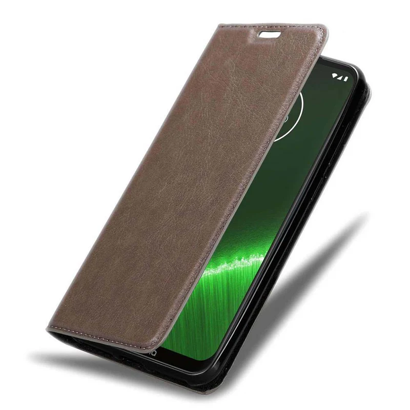 Cadorabo Hülle kompatibel mit Motorola MOTO G7 / G7 PLUS Schutzhülle mit Magnetverschluss, Standfunktion und Kartenfach
