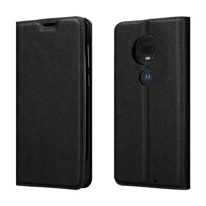 Cadorabo Hülle kompatibel mit Motorola MOTO G7 / G7 PLUS Schutzhülle mit Magnetverschluss, Standfunktion und Kartenfach