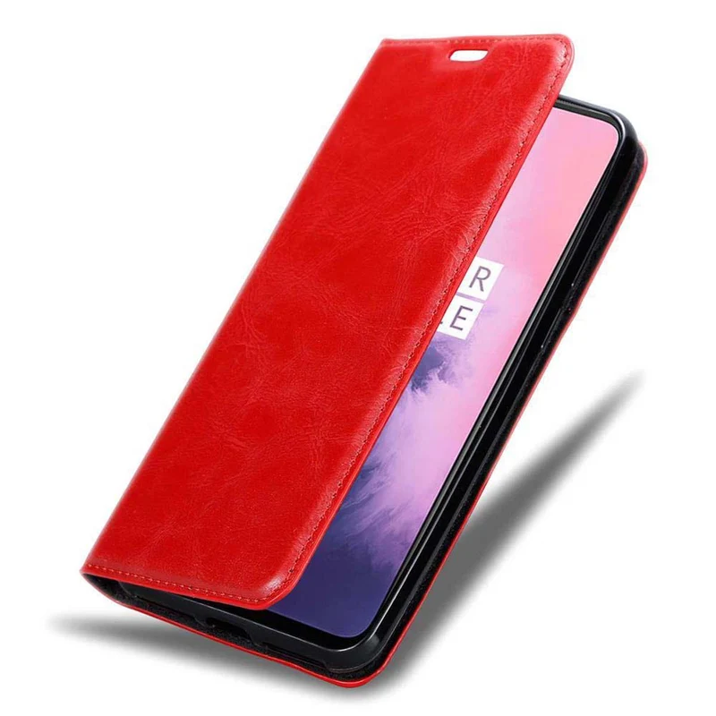 Cadorabo Hülle kompatibel mit OnePlus 7 Schutzhülle mit Magnetverschluss, Standfunktion und Kartenfach