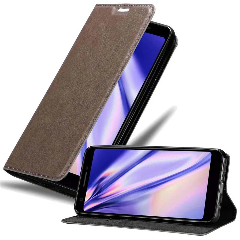 Cadorabo Hülle kompatibel mit Google PIXEL 3A Schutzhülle mit Magnetverschluss, Standfunktion und Kartenfach