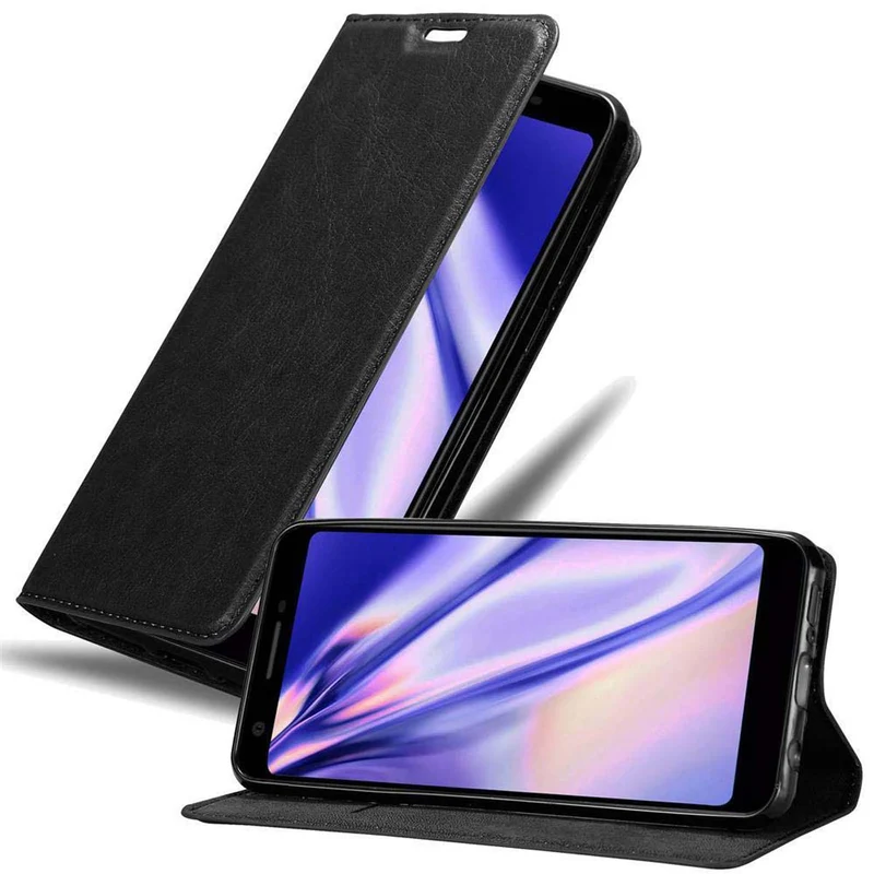 Cadorabo Hülle kompatibel mit Google PIXEL 3A Schutzhülle mit Magnetverschluss, Standfunktion und Kartenfach