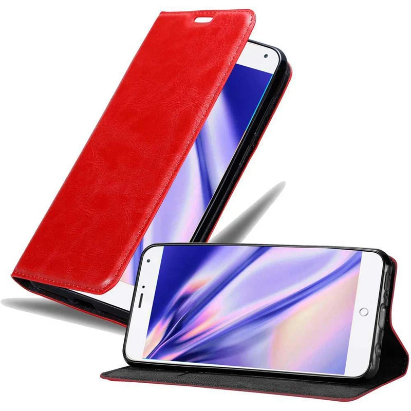 Cadorabo Hülle kompatibel mit MEIZU MX4 Schutzhülle mit Magnetverschluss, Standfunktion und Kartenfach