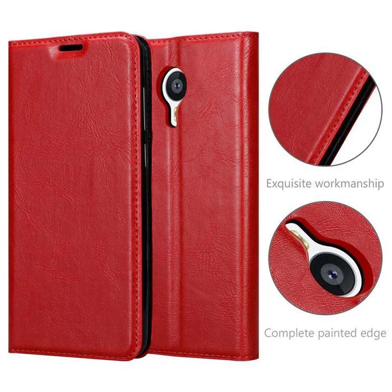 Cadorabo Hülle kompatibel mit MEIZU MX4 Schutzhülle mit Magnetverschluss, Standfunktion und Kartenfach