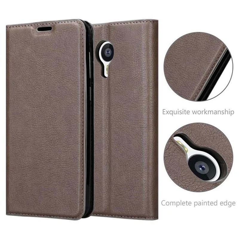 Cadorabo Hülle kompatibel mit MEIZU MX4 Schutzhülle mit Magnetverschluss, Standfunktion und Kartenfach