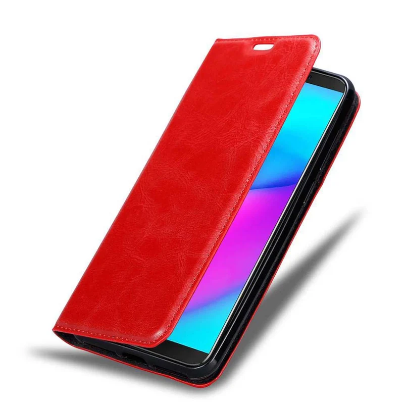 Cadorabo Hülle kompatibel mit MEIZU M6T Schutzhülle mit Magnetverschluss, Standfunktion und Kartenfach