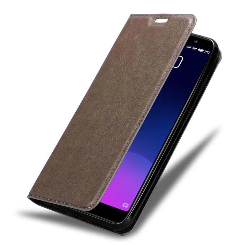Cadorabo Hülle kompatibel mit MEIZU M6T Schutzhülle mit Magnetverschluss, Standfunktion und Kartenfach