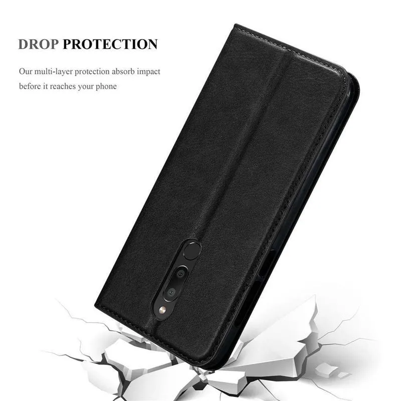 Cadorabo Hülle kompatibel mit MEIZU M6T Schutzhülle mit Magnetverschluss, Standfunktion und Kartenfach