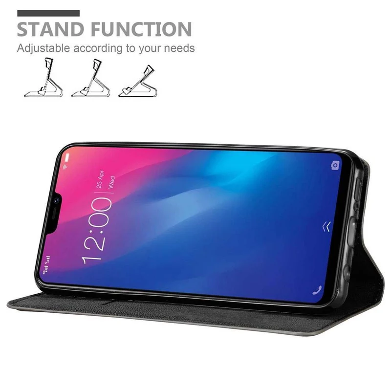 Cadorabo Hülle kompatibel mit Vivo Y85 Schutzhülle mit Magnetverschluss, Standfunktion und Kartenfach