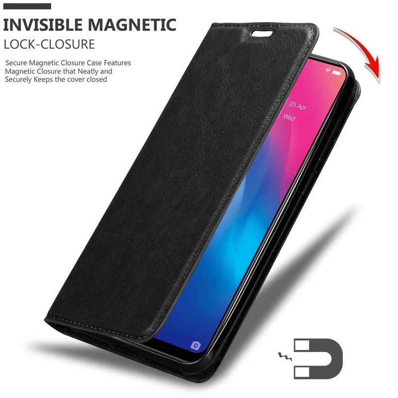 Cadorabo Hülle kompatibel mit Vivo Y85 Schutzhülle mit Magnetverschluss, Standfunktion und Kartenfach