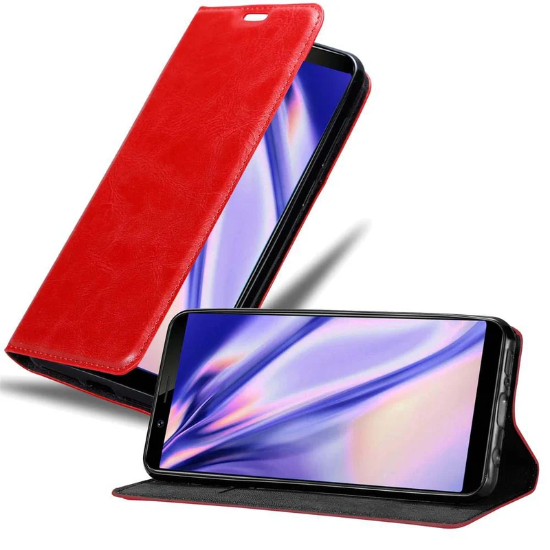 Cadorabo Hülle kompatibel mit Vivo Y71 Schutzhülle mit Magnetverschluss, Standfunktion und Kartenfach