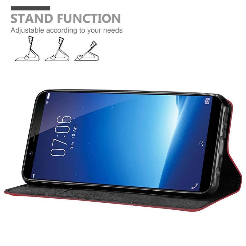 Cadorabo Hülle kompatibel mit Vivo Y71 Schutzhülle mit Magnetverschluss, Standfunktion und Kartenfach