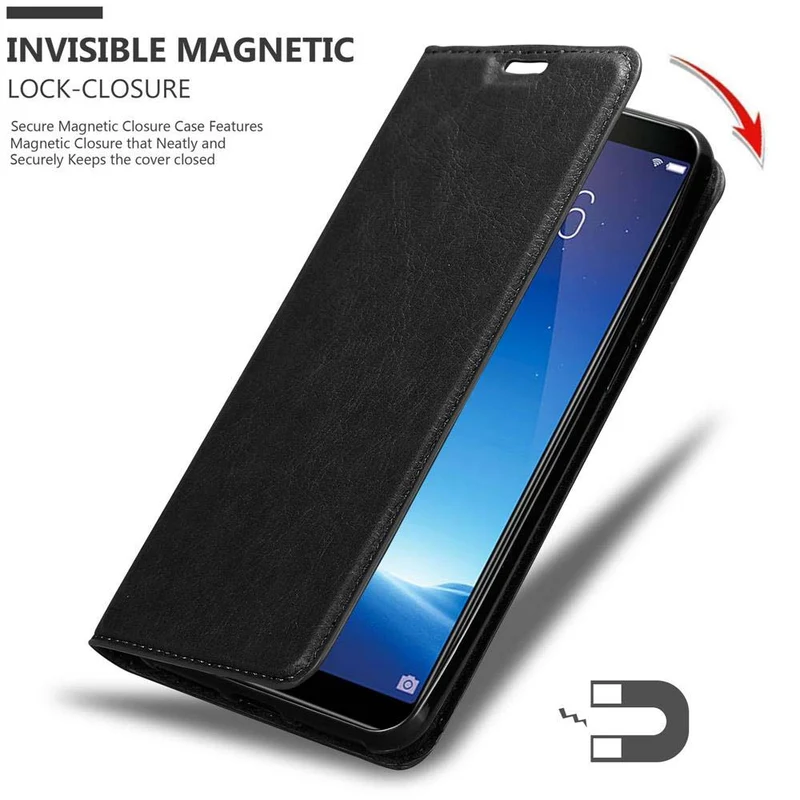 Cadorabo Hülle kompatibel mit Vivo Y71 Schutzhülle mit Magnetverschluss, Standfunktion und Kartenfach