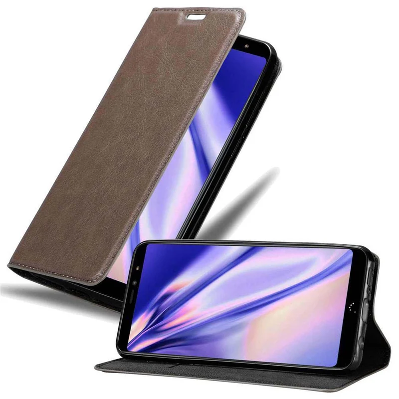 Cadorabo Hülle kompatibel mit BQ Aquaris X2 Schutzhülle mit Magnetverschluss, Standfunktion und Kartenfach