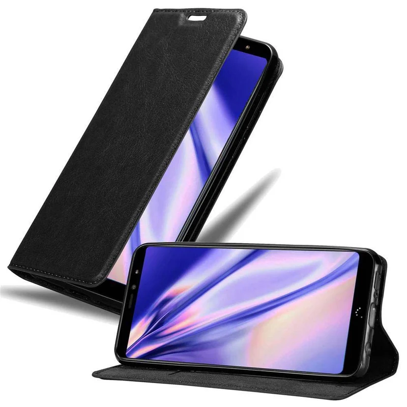 Cadorabo Hülle kompatibel mit BQ Aquaris X2 Schutzhülle mit Magnetverschluss, Standfunktion und Kartenfach