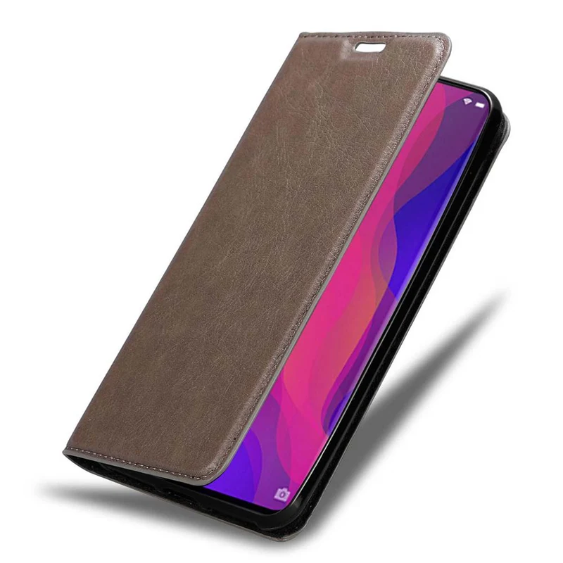 Cadorabo Hülle kompatibel mit Oppo FIND X Schutzhülle mit Magnetverschluss, Standfunktion und Kartenfach