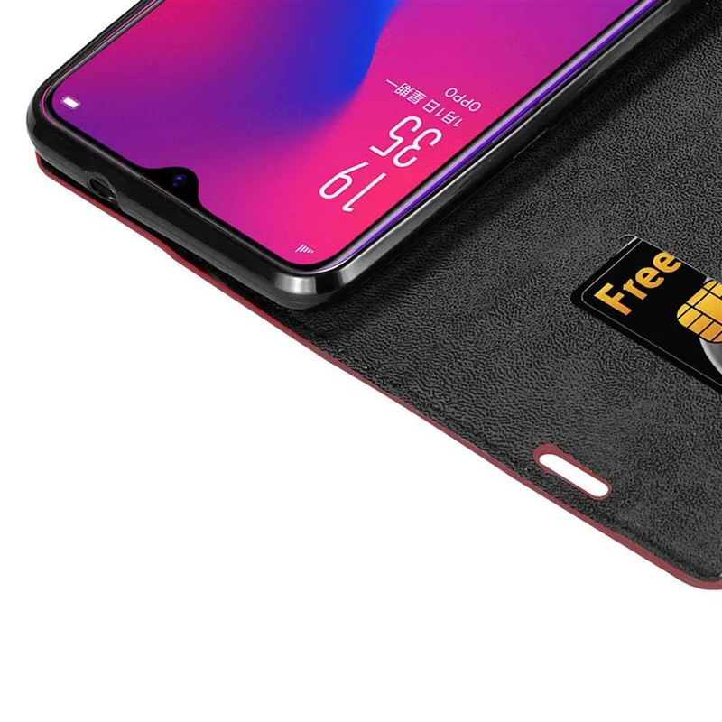 Cadorabo Hülle kompatibel mit Oppo R17 Schutzhülle mit Magnetverschluss, Standfunktion und Kartenfach