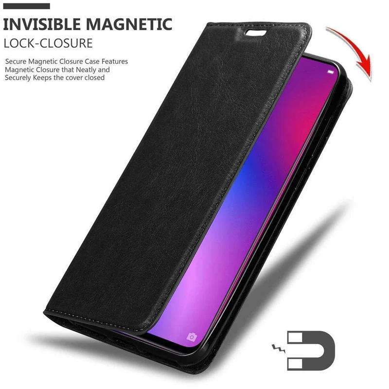 Cadorabo Hülle kompatibel mit Oppo R17 Schutzhülle mit Magnetverschluss, Standfunktion und Kartenfach