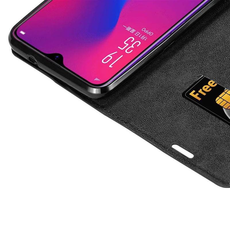 Cadorabo Hülle kompatibel mit Oppo R17 Schutzhülle mit Magnetverschluss, Standfunktion und Kartenfach