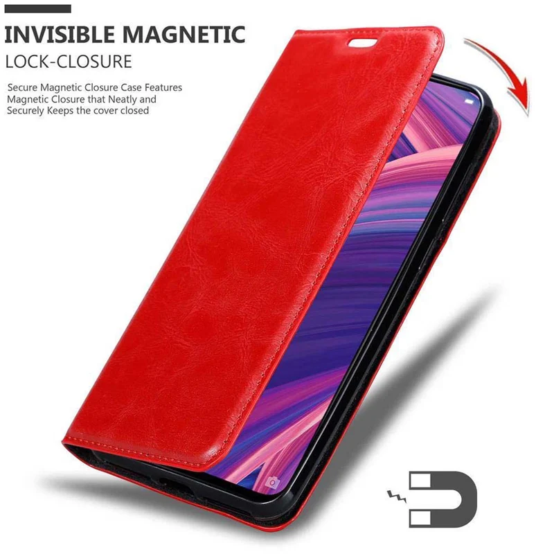 Cadorabo Hülle kompatibel mit Oppo R17 PRO Schutzhülle mit Magnetverschluss, Standfunktion und Kartenfach