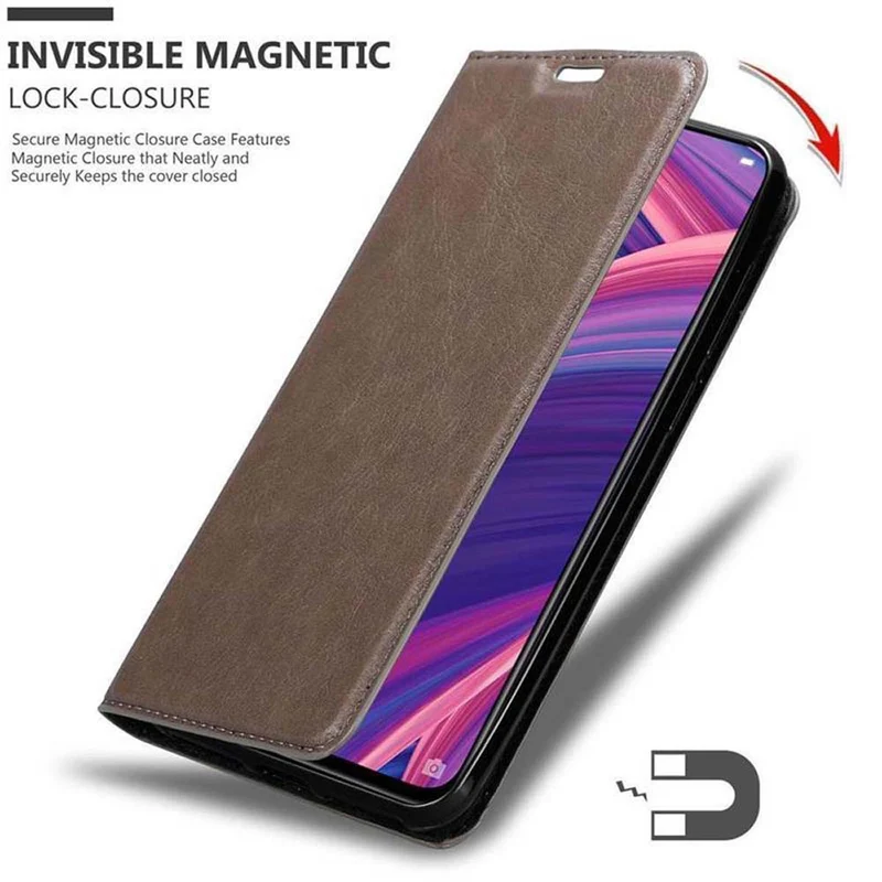 Cadorabo Hülle kompatibel mit Oppo R17 PRO Schutzhülle mit Magnetverschluss, Standfunktion und Kartenfach
