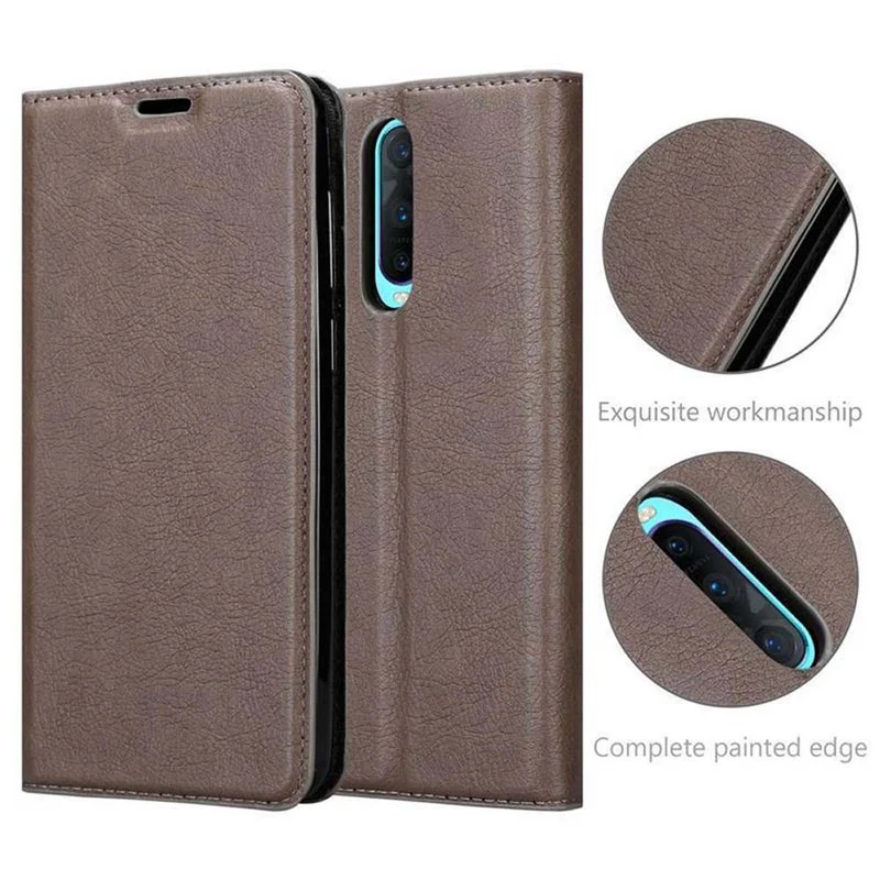 Cadorabo Hülle kompatibel mit Oppo R17 PRO Schutzhülle mit Magnetverschluss, Standfunktion und Kartenfach