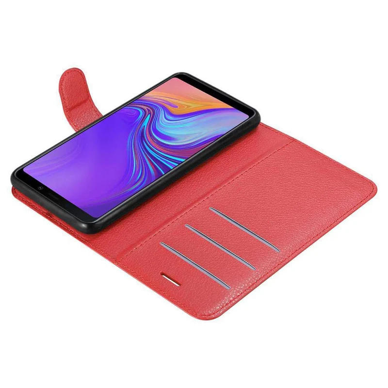 Cadorabo Hülle kompatibel mit Samsung Galaxy A9 2018 Schutzhülle mit Magnetverschluss, Standfunktion und Kartenfach