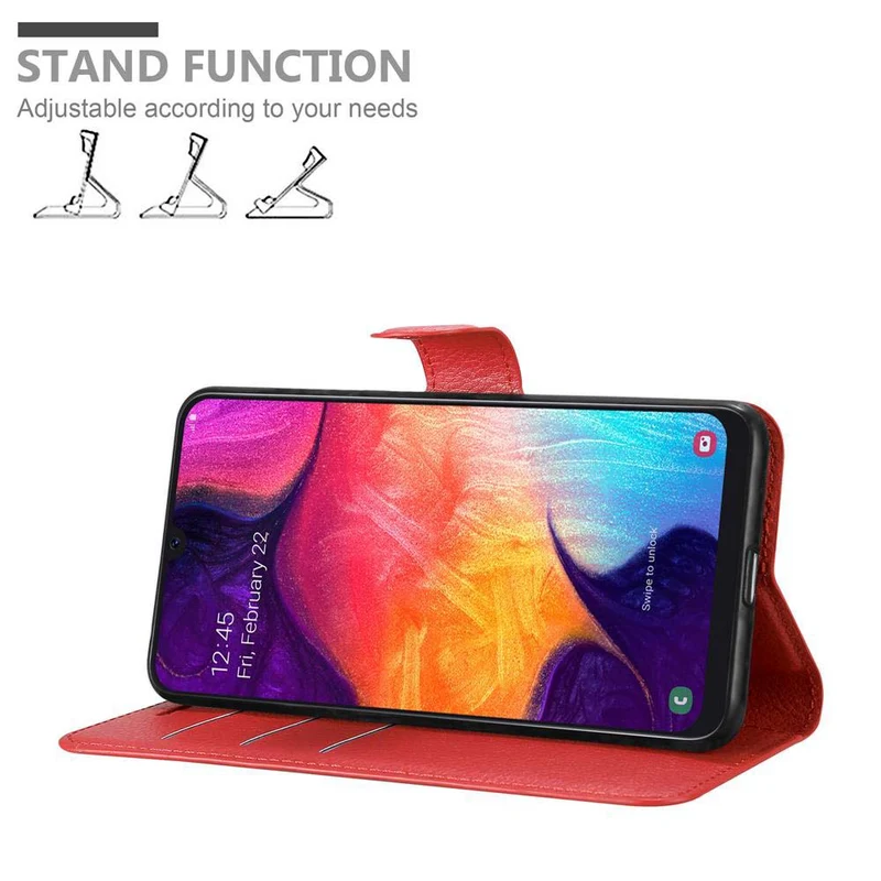 Cadorabo Hülle kompatibel mit Samsung Galaxy A50 4G / A50s / A30s Schutzhülle mit Magnetverschluss, Standfunktion und Kartenfach