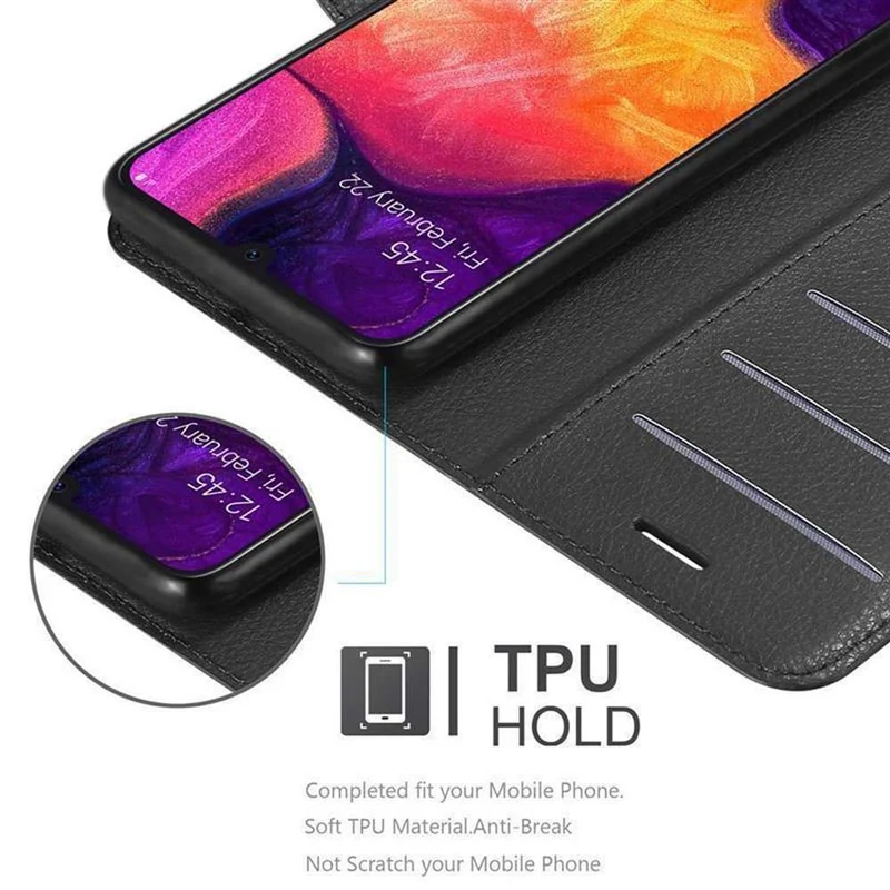 Cadorabo Hülle kompatibel mit Samsung Galaxy A50 4G / A50s / A30s Schutzhülle mit Magnetverschluss, Standfunktion und Kartenfach