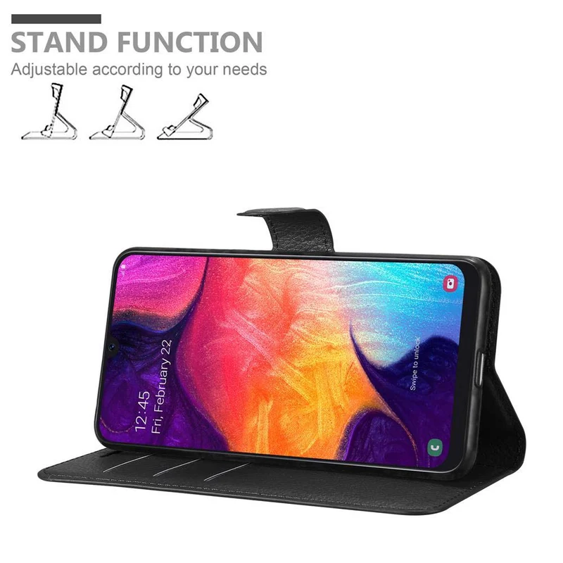 Cadorabo Hülle kompatibel mit Samsung Galaxy A50 4G / A50s / A30s Schutzhülle mit Magnetverschluss, Standfunktion und Kartenfach