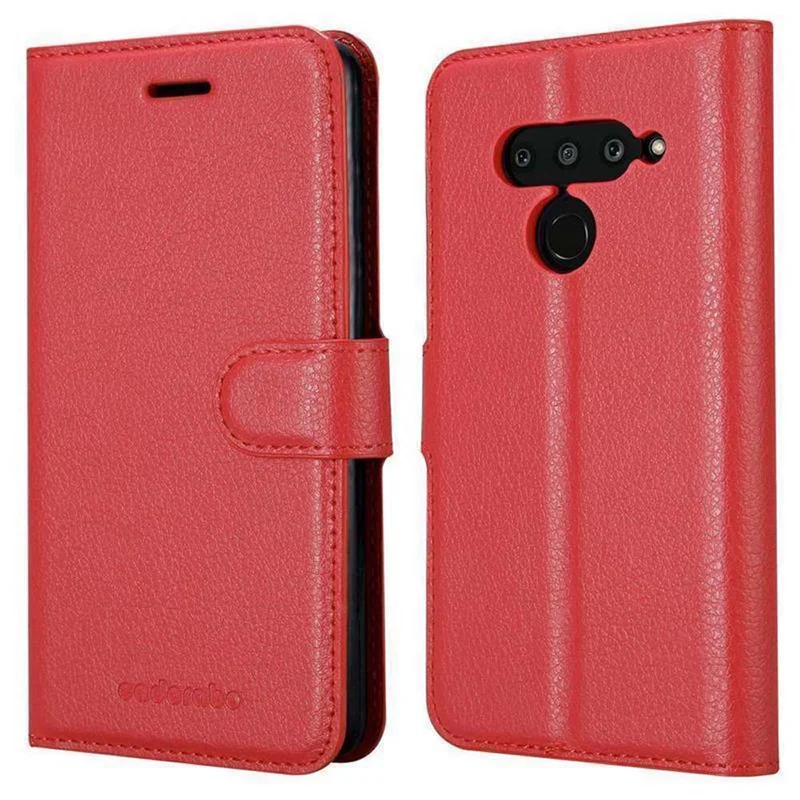 Cadorabo Hülle kompatibel mit LG V50 Schutzhülle mit Magnetverschluss, Standfunktion und Kartenfach