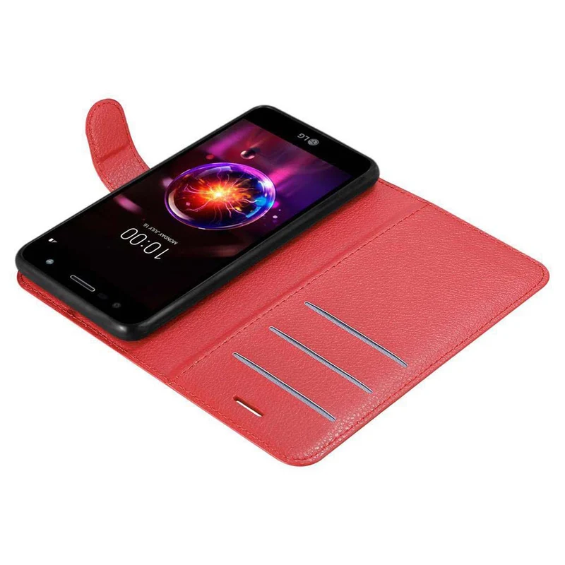 Cadorabo Hülle kompatibel mit LG X POWER 3 Schutzhülle mit Magnetverschluss, Standfunktion und Kartenfach