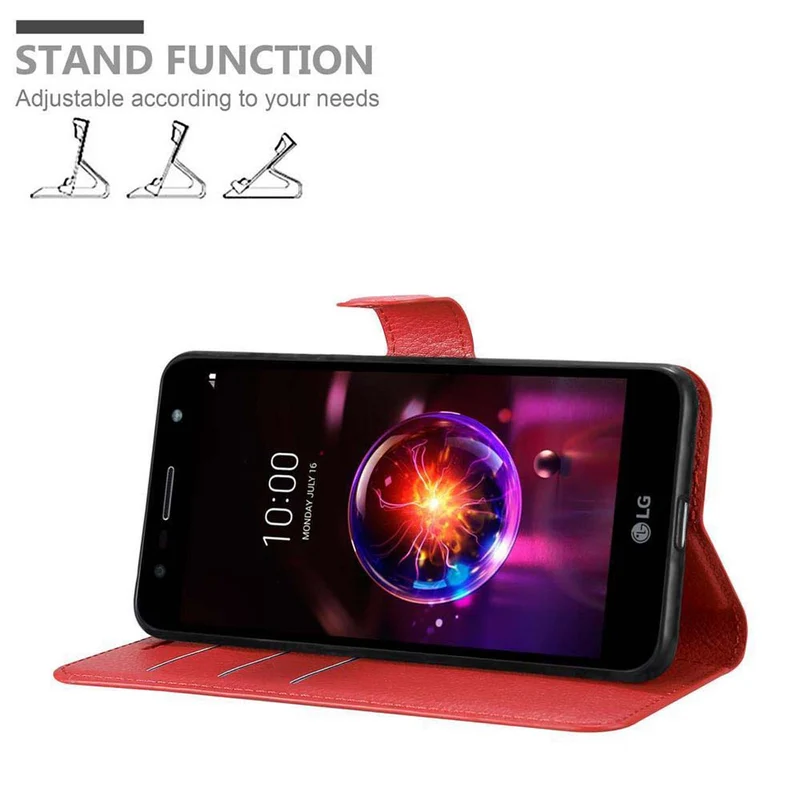 Cadorabo Hülle kompatibel mit LG X POWER 3 Schutzhülle mit Magnetverschluss, Standfunktion und Kartenfach